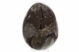 Septarian Dragon Egg Geode - Sparkly Black Crystals #329488-1